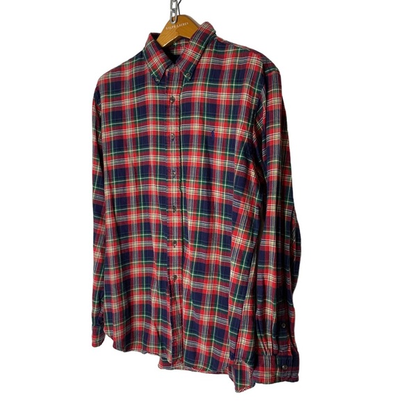 RALPH LAUREN Sz XL Red Tartan Plaid Flannel Classic Fit Button Down L/S Shirt - Picture 2 of 11